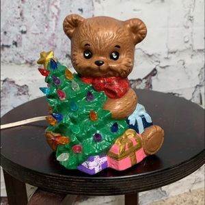 Vintage ceramic christmas tree bear